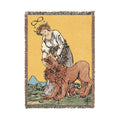 Strength Tarot Card Woven Blanket | Tapestry Throw