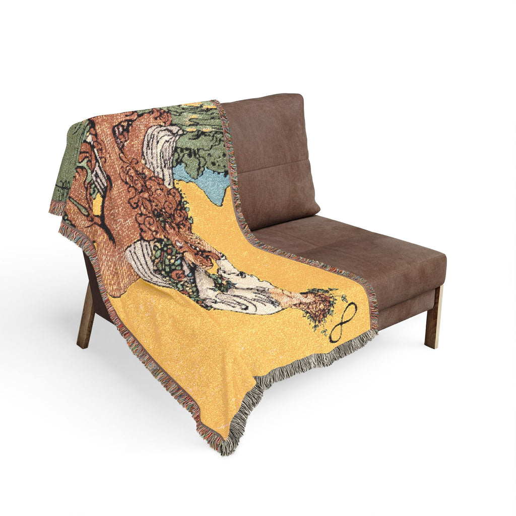 Strength Tarot Card Woven Blanket | Tapestry Throw