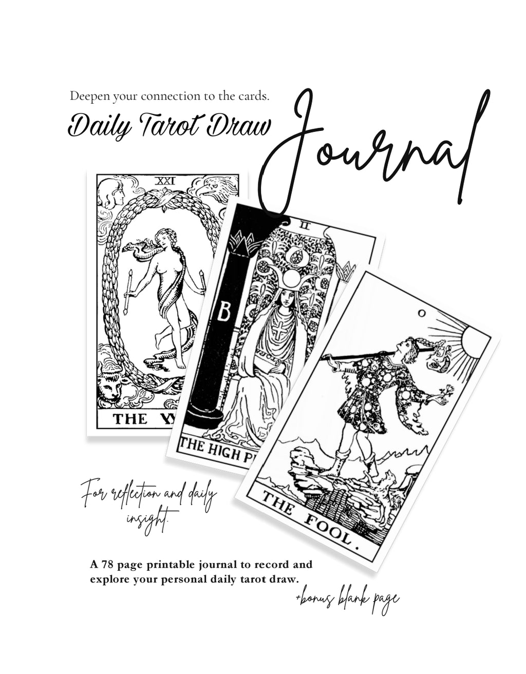 Printable Daily Tarot Journal